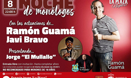  Noche de Monólogos en el Espacio Joven “La Plaza”CON ramon 