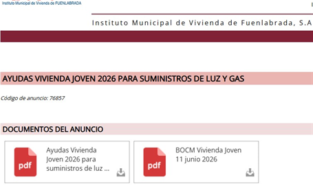 Ayudas Vivienda Joven 2026 para gastos de luz y gas