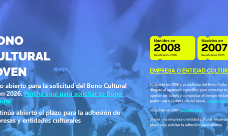 Bono Cultural Joven 2026 