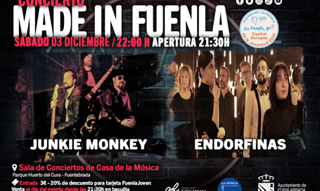 Concierto MADE IN FUENLA con Junkie Monkey y Endorfinas