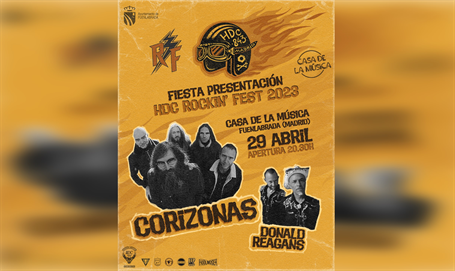 Concierto Presentación HDC Rockin Fest 2023 con CORIZONAS y DONALD REAGANS