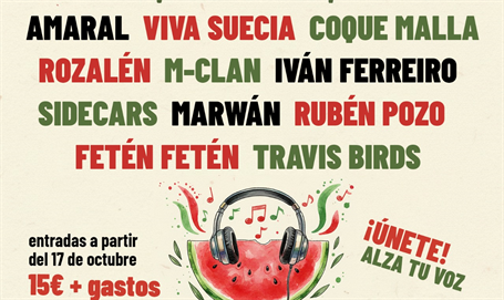 Concierto solidario por Gaza a beneficio de UNRWA