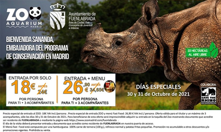 Días de Fuenlabrada con descuento en el ZOO AQUARIUM DE MADRID.