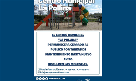 El Centro Municipal La Pollina permanecerá cerrado al público por tareas de mantenimiento