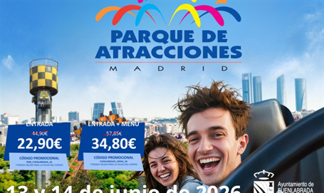 Fuenlabrada disfruta del Parque de Atracciones de Madrid,  los días 13 y 14 de junio de 2026