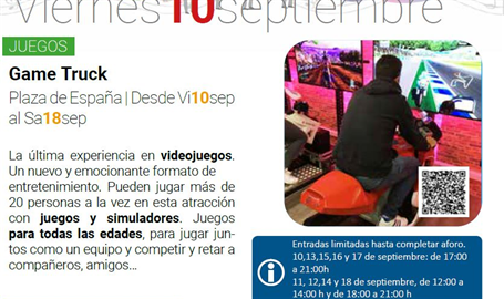 Game Truck en la Plaza España