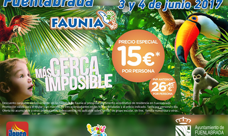 Los días 3 y 4 de junio se celebran los Días de Fuenlabrada en el Parque Faunia
