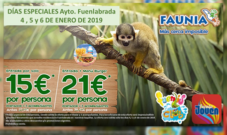 Días especiales de Fuenlabrada en Faunia