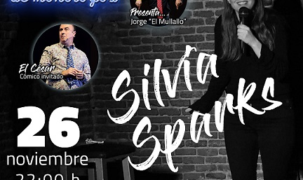 Noche de monólogos con Silvia Sparks con su humor negro, vengativo y agresivo
