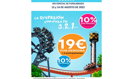 Precios espaciales por ser de Fuenla en el Parque de atracciones de Madrid