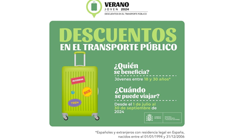 Verano Joven, descuentos en transportes público