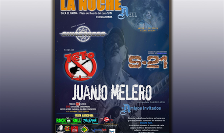 Sábado 12 de diciembre -Noche Azul-  Concierto Rock