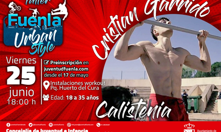 Taller presencial Fuenla Urban Style de Calistenia, con Cristian Garrido