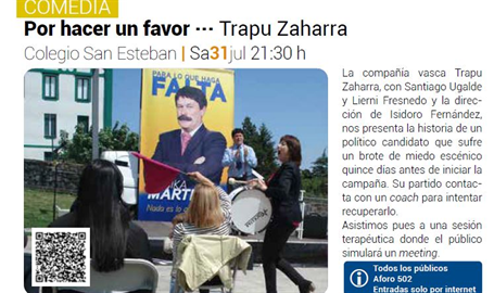 Teatro comedia  “POR HACER UN FAVOR”