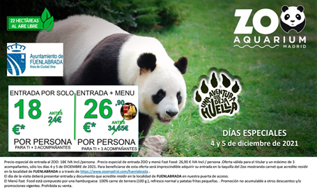 Descuentos especiales en el ZOO por ser de Fuenlabrada