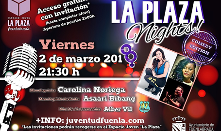 Noche de monólogos en el Espacio Joven "La Plaza"