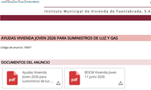 Ayudas Vivienda Joven 2026 para gastos de luz y gas